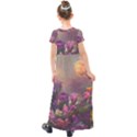 Floral Blossoms  Kids  Short Sleeve Maxi Dress View2