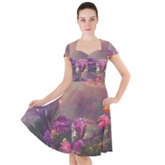 Floral Blossoms  Cap Sleeve Midi Dress by Internationalstore