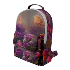 Floral Blossoms  Flap Pocket Backpack (large) by Internationalstore