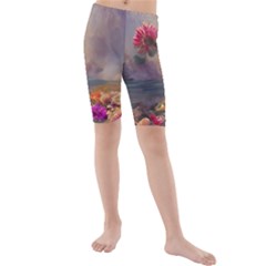 Floral Blossoms  Kids  Mid Length Swim Shorts by Internationalstore