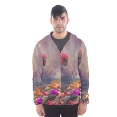 Floral Blossoms  Men s Hooded Windbreaker by Internationalstore
