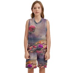 Floral Blossoms  Kids  Basketball Mesh Set by Internationalstore