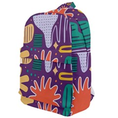 Colorful Shapes On A Purple Background Classic Backpack by LalyLauraFLM