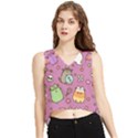 Pusheen Cat V-Neck Cropped Tank Top View1