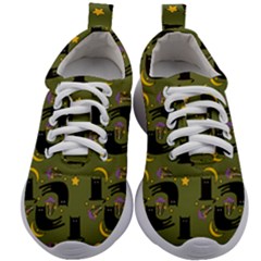 Cat Cartoon Cats Animal Pattern Kids Athletic Shoes by Pakjumat