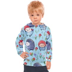 Hedgehogs Animal Kids  Hooded Pullover by Pakjumat
