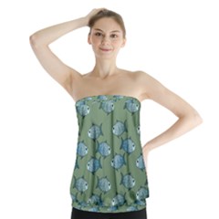 Fishes Pattern Background Strapless Top by Pakjumat