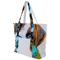 Boxer Dog Art T- Shirt Boxer Dog Art T- Shirt Zip Up Canvas Bag by JamesGoode