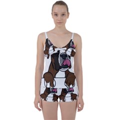 Boxer Dog T- Shirt Boxer T- Shirt Tie Front Two Piece Tankini by JamesGoode