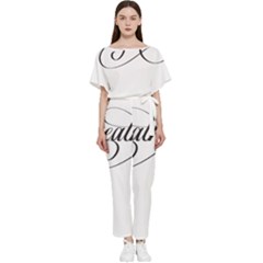 Breathe T- Shirt Breathe T- Shirt (1) Batwing Lightweight Chiffon Jumpsuit by JamesGoode