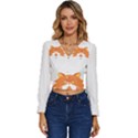 Persian Cat T-shirtwhite Look Calm Persian Cat 04 T-shirt Long Sleeve V-Neck Top View1