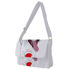 Bulldog T- Shirt Running Bulldog T- Shirt Full Print Messenger Bag (l) by JamesGoode
