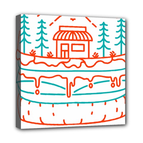 Burger T- Shirt Burger Shop In Nature T- Shirt Mini Canvas 8  X 8  (stretched) by JamesGoode