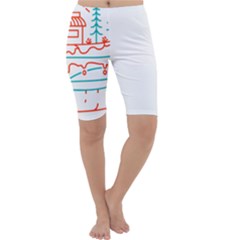 Burger T- Shirt Burger Shop In Nature T- Shirt Cropped Leggings  by JamesGoode