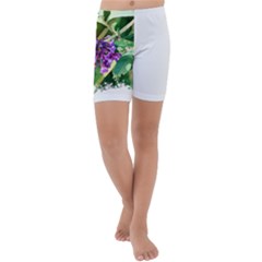 Butterfly T- Shirt Butterfly & Buddleia T- Shirt Kids  Lightweight Velour Capri Yoga Leggings by JamesGoode