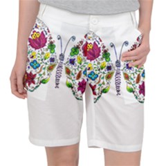 Butterfly T- Shirt Butterfly T- Shirt Women s Pocket Shorts by JamesGoode