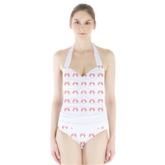 Abstract T- Shirt Cool Abstract Pattern Design T- Shirt Halter Swimsuit by EnriqueJohnson