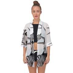 Funny Statue Of Liberty Parody Open Front Chiffon Kimono by Sarkoni