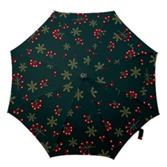Christmas Festive Season Background Hook Handle Umbrellas (large) by uniart180623