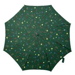 Twigs Christmas Party Pattern Hook Handle Umbrellas (large) by uniart180623