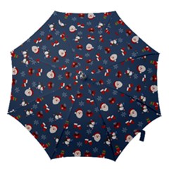 Christmas Background Design Pattern Hook Handle Umbrellas (small) by uniart180623