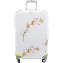 Boho Feather Pattern T- Shirt Boho Feather Pattern 8 Luggage Cover (large) by EnriqueJohnson