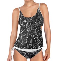 Cool Design Art T- Shirt Black And White Damascus Abstract Pattern T- Shirt Tankini Set by EnriqueJohnson