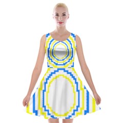 Easter Eggs T- Shirt Easter Eggs Pattern T- Shirt Velvet Skater Dress by EnriqueJohnson