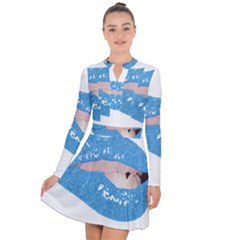 Lips -21 Long Sleeve Panel Dress by SychEva