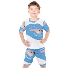 Lips -21 Kids  T-shirt And Shorts Set by SychEva