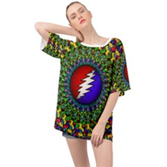 Grateful Dead Oversized Chiffon Top by Sarkoni