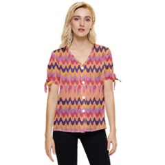 Abs003 Bow Sleeve Button Up Top by ByThiagoDantas