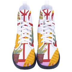 Cat Pet Ginger Art Animal Cartoon Women s High-top Canvas Sneakers by uniart180623