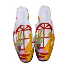 Cat Pet Ginger Art Animal Cartoon Women s Classic Backless Heels by uniart180623