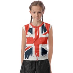 Union Jack England Uk United Kingdom London Kids  Raglan Cap Sleeve T-shirt by uniart180623