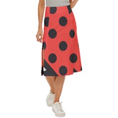 Abstract-bug-cubism-flat-insect Midi Panel Skirt by Ket1n9