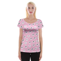 Girly Girlie Punk Skull Cap Sleeve Top by Ket1n9