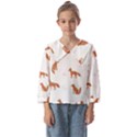 Fox Animal Wild Pattern Kids  Sailor Shirt View1