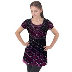 Computer Keyboard Puff Sleeve Tunic Top by Ket1n9