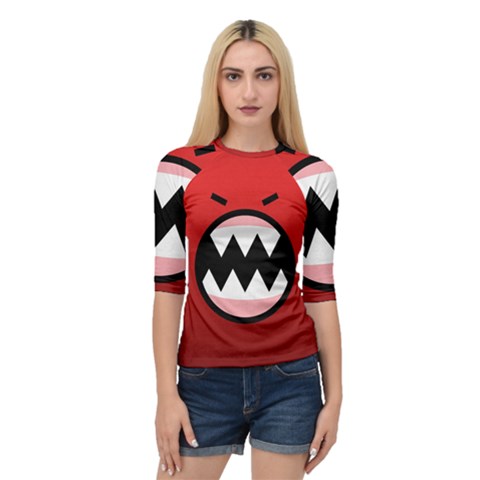 Funny Angry Quarter Sleeve Raglan T-shirt by Ket1n9