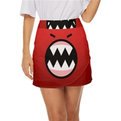 Funny Angry Mini Front Wrap Skirt by Ket1n9