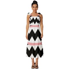 Funny Angry Tie-strap Tiered Midi Chiffon Dress by Ket1n9