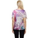 Clouds Multicolor Fantasy Art Skies Bow Sleeve Button Up Top View4