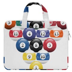 Racked Billiard Pool Balls Macbook Pro 16  Double Pocket Laptop Bag  by Ket1n9