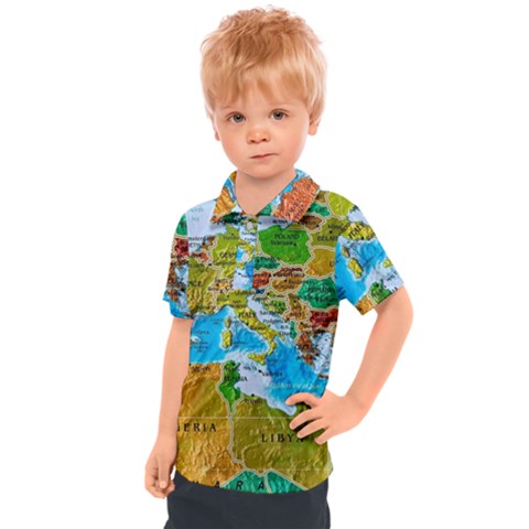 World Map Kids  Polo T-shirt by Ket1n9