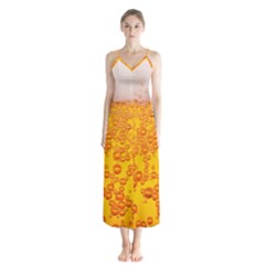 Beer Alcohol Drink Drinks Button Up Chiffon Maxi Dress by Ket1n9