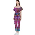 Technology Circuit Board Layout Pattern Bardot Ruffle jumpsuit View2
