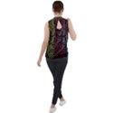 Circuit Board Seamless Patterns Set Mock Neck Chiffon Sleeveless Top View2