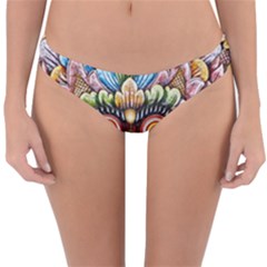 Wood Sculpture Bali Logo Reversible Hipster Bikini Bottoms by Ket1n9