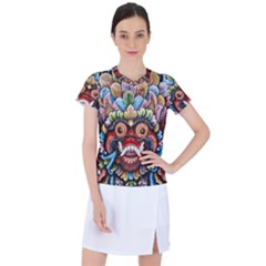 Wood Sculpture Bali Logo Women s Sports Top by Ket1n9